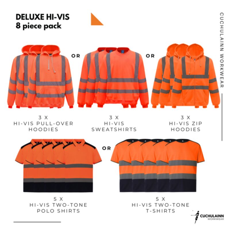 High Visibility Bundles Special Offers Product Packs Custom Embroidered Workwear Ireland UK Cuchulainn Workwear